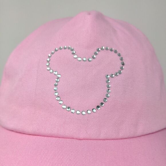 Disney Store Women's Mickey Mouse Strapback Hat Pink Size OS Rhinestone - Picture 4 of 10